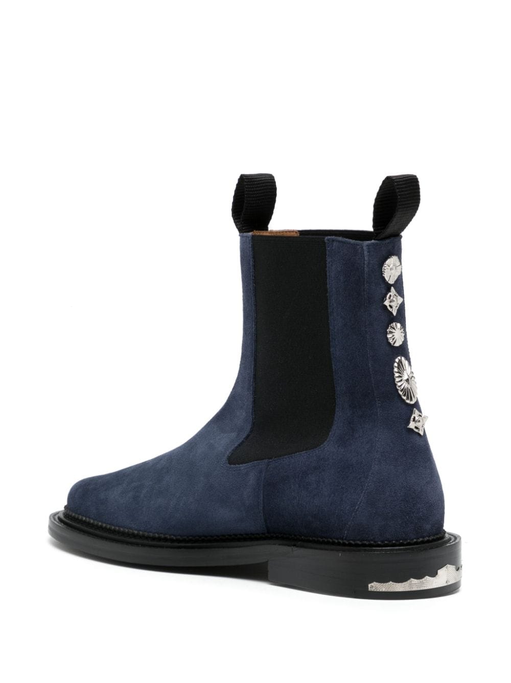 Stud-Embellished Suede Ankle Boots