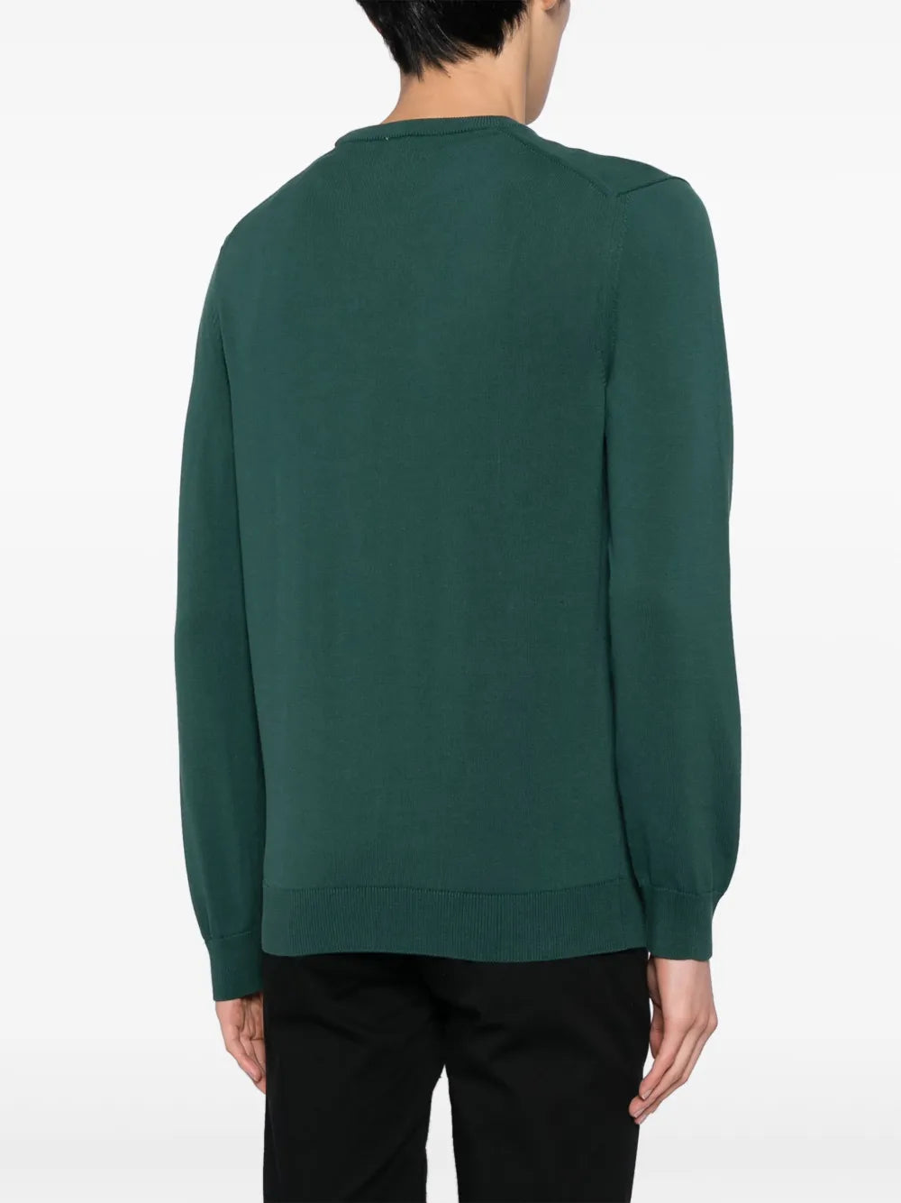 logo-embroidered cotton jumper