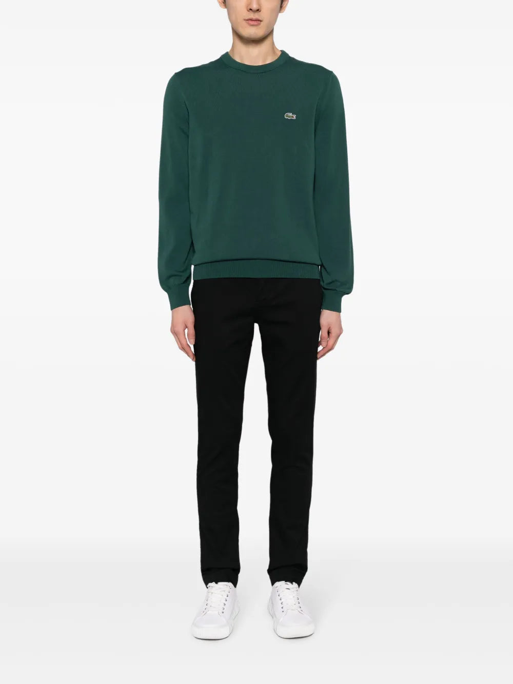 logo-embroidered cotton jumper