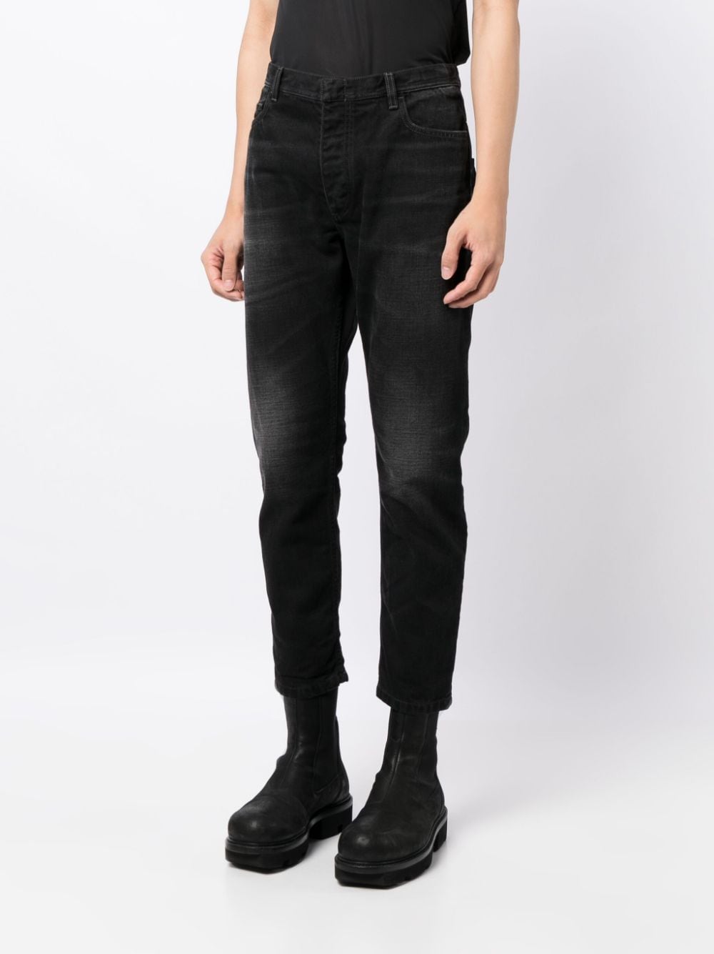 Tapered-Leg Cropped Jeans