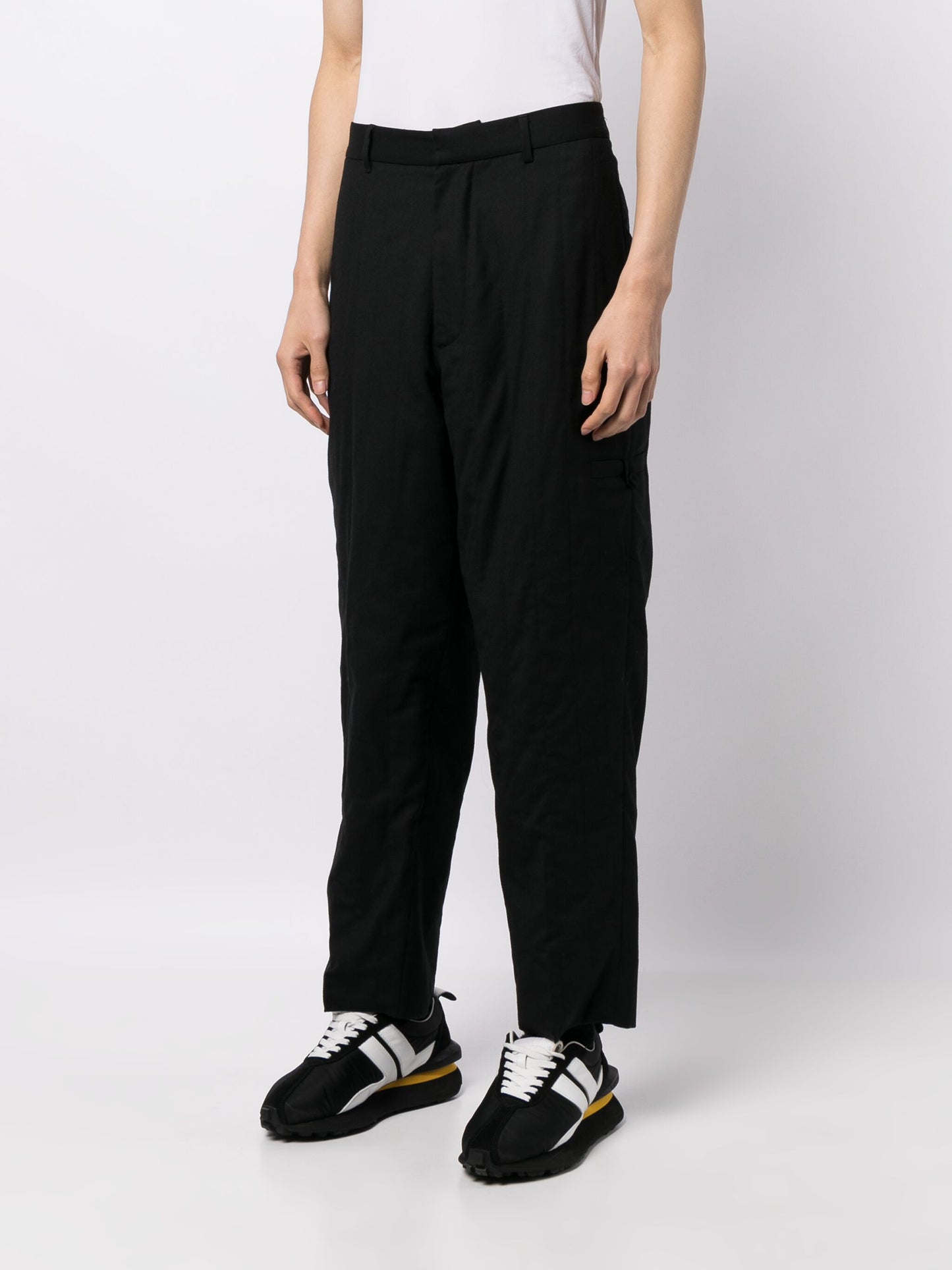 Wool-Blend Tapered Tailored Trousers