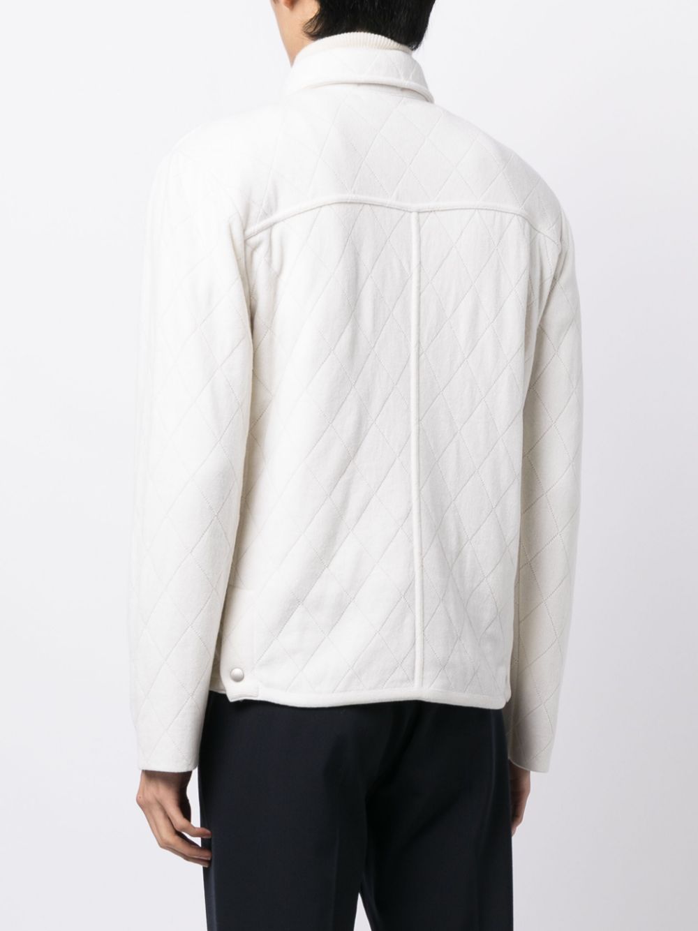 Pointelle-Knit Buttoned Jacket