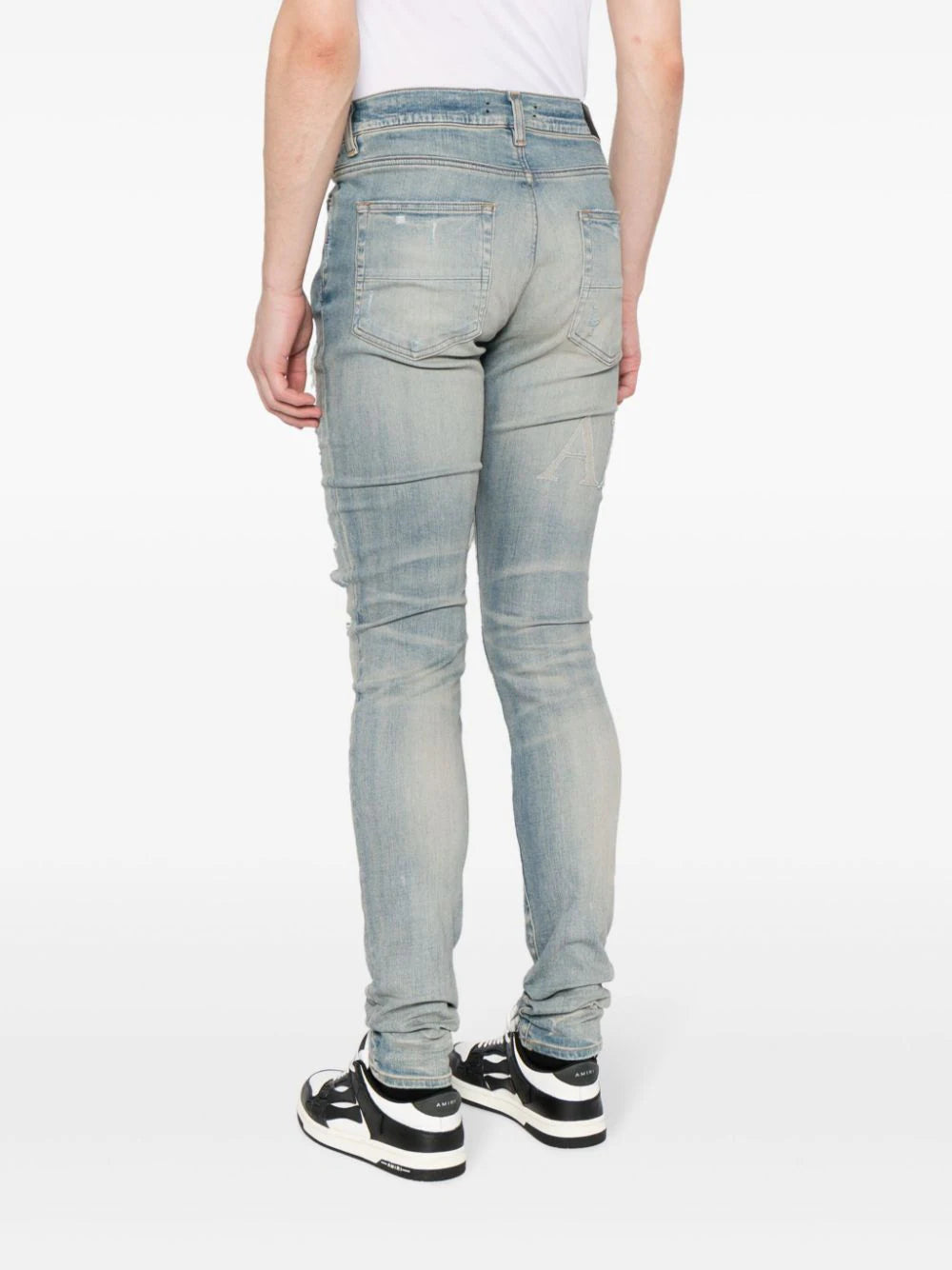 Varsity Ripped Skinny Jeans