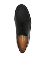 Serial Number-Print Leather Derby Shoes