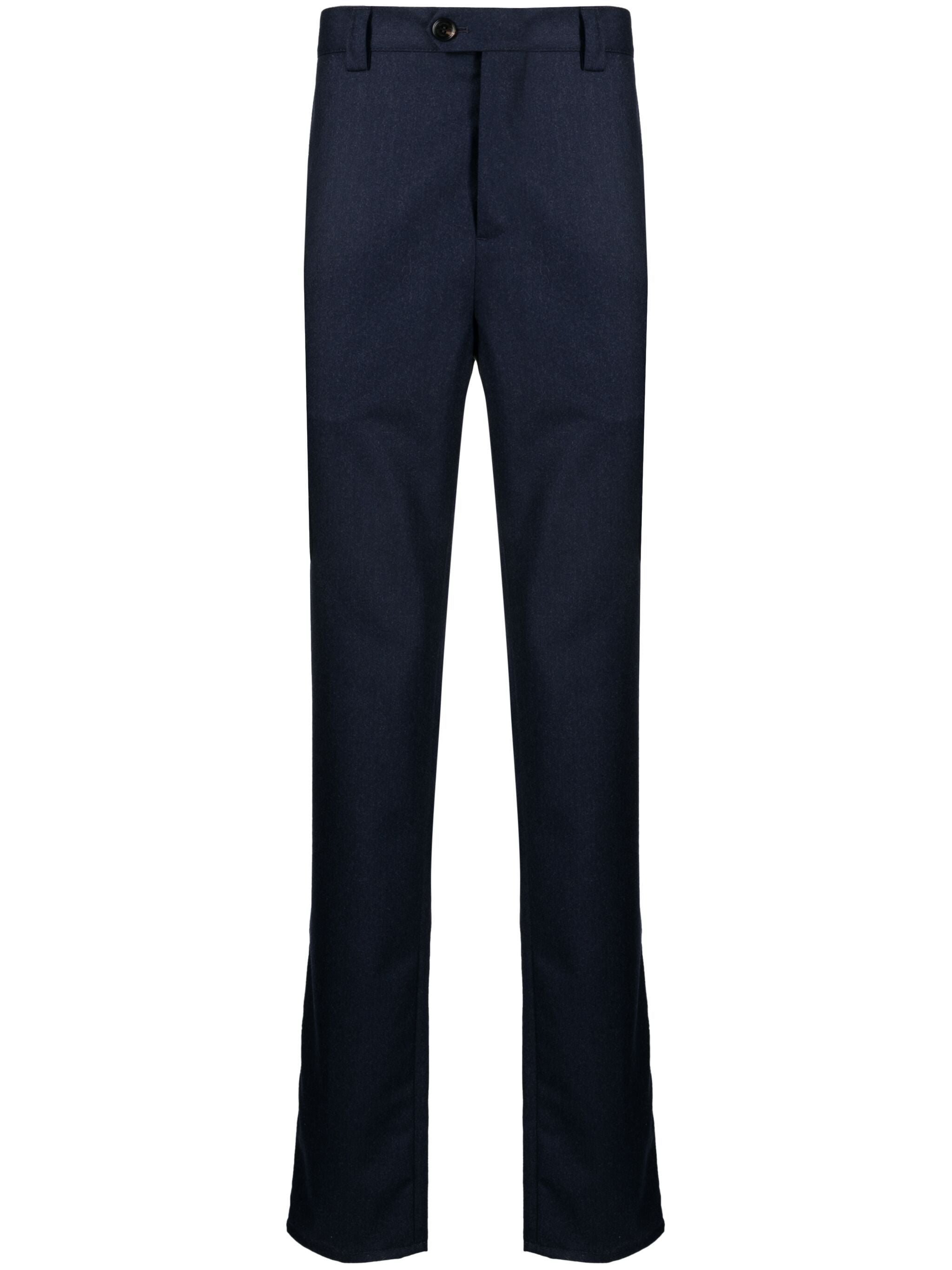 Straight-Leg Wool Trousers