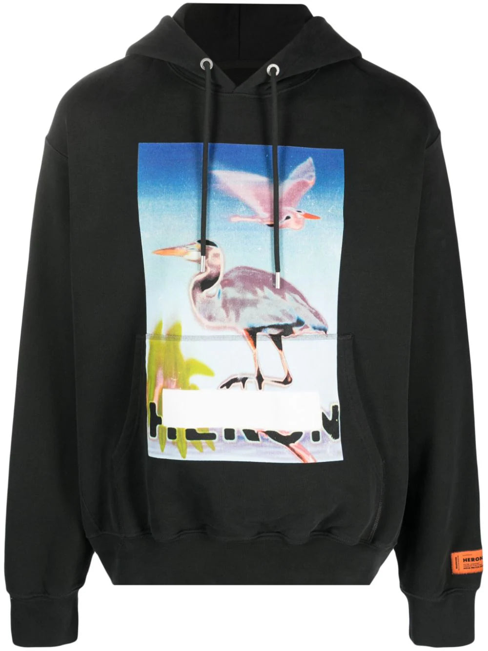 Censored Graphic-Print Cotton Hoodie