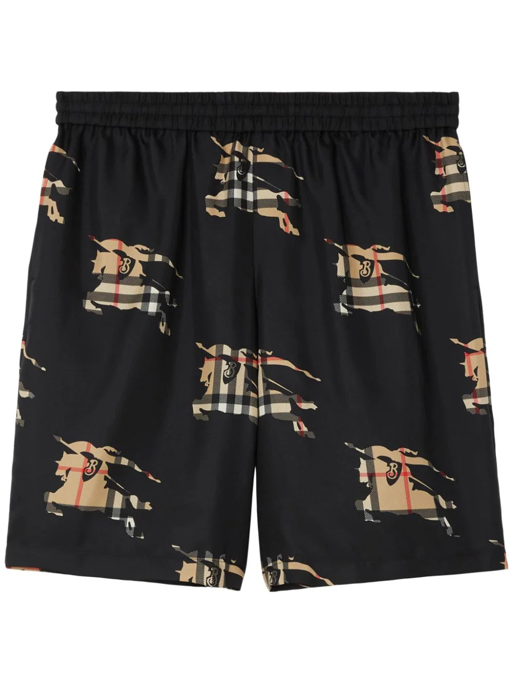 Ekd-Print Elasticated Silk Shorts