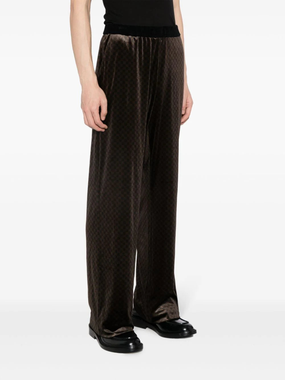 Monogram-Jacquard Straight-Leg Trousers