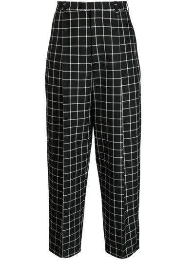 Checked Tapered Trousers