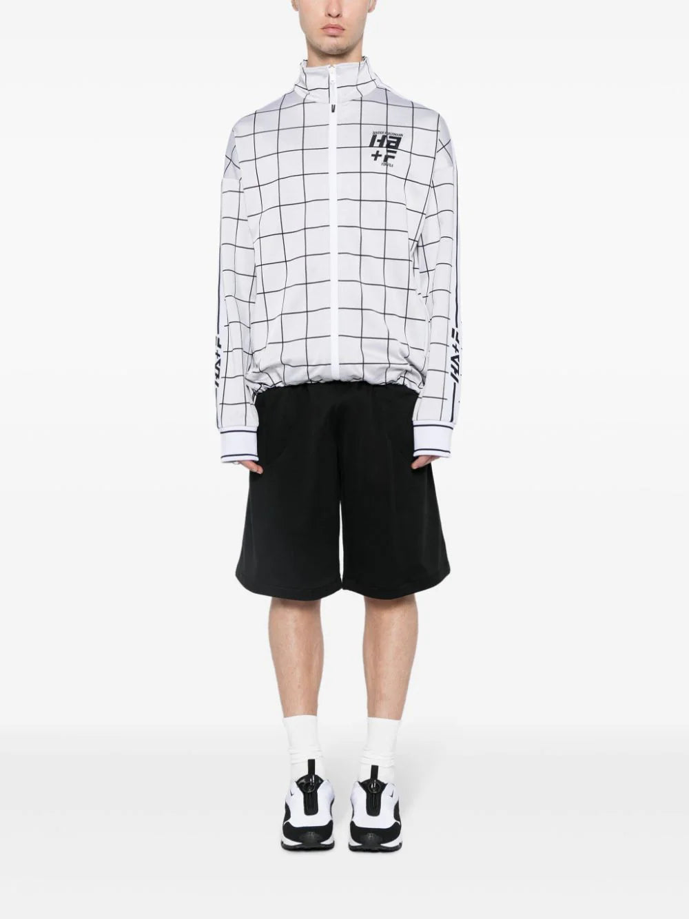 Logo-Print Checked Jacket