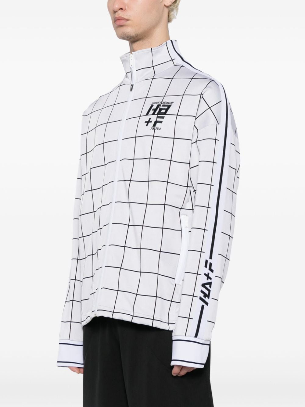 Logo-Print Checked Jacket