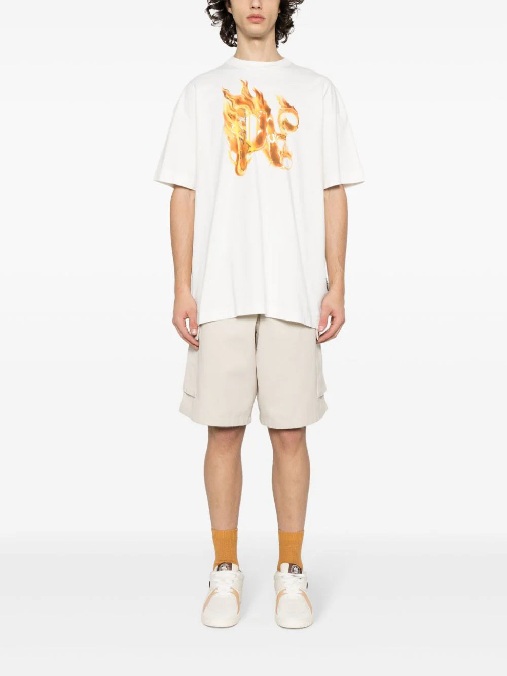 Burning Monogram-Print T-Shirt