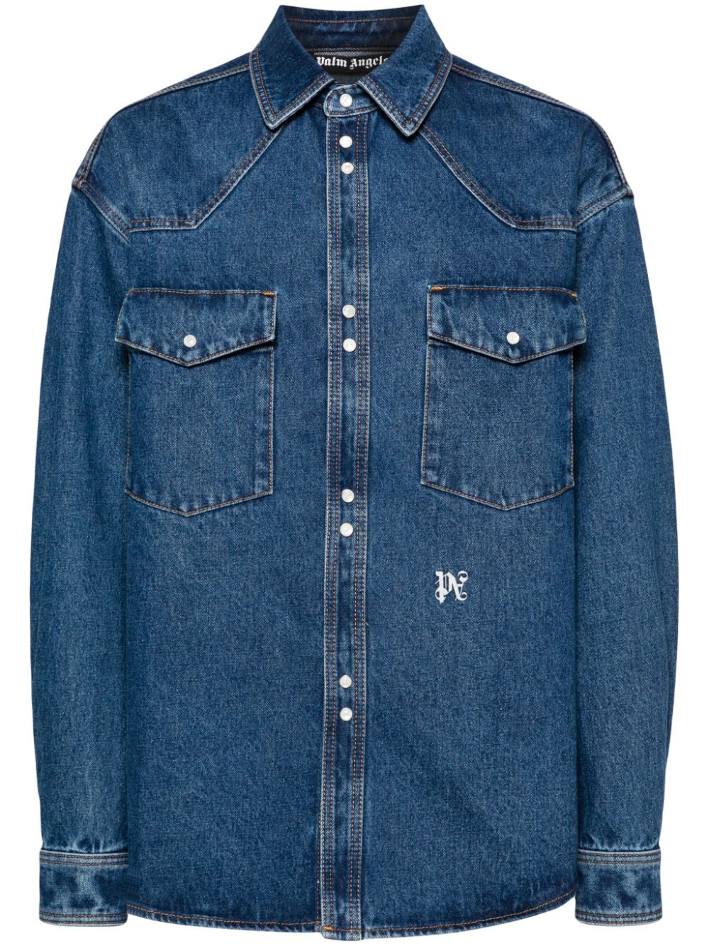 Logo-Embroidered Denim Shirt