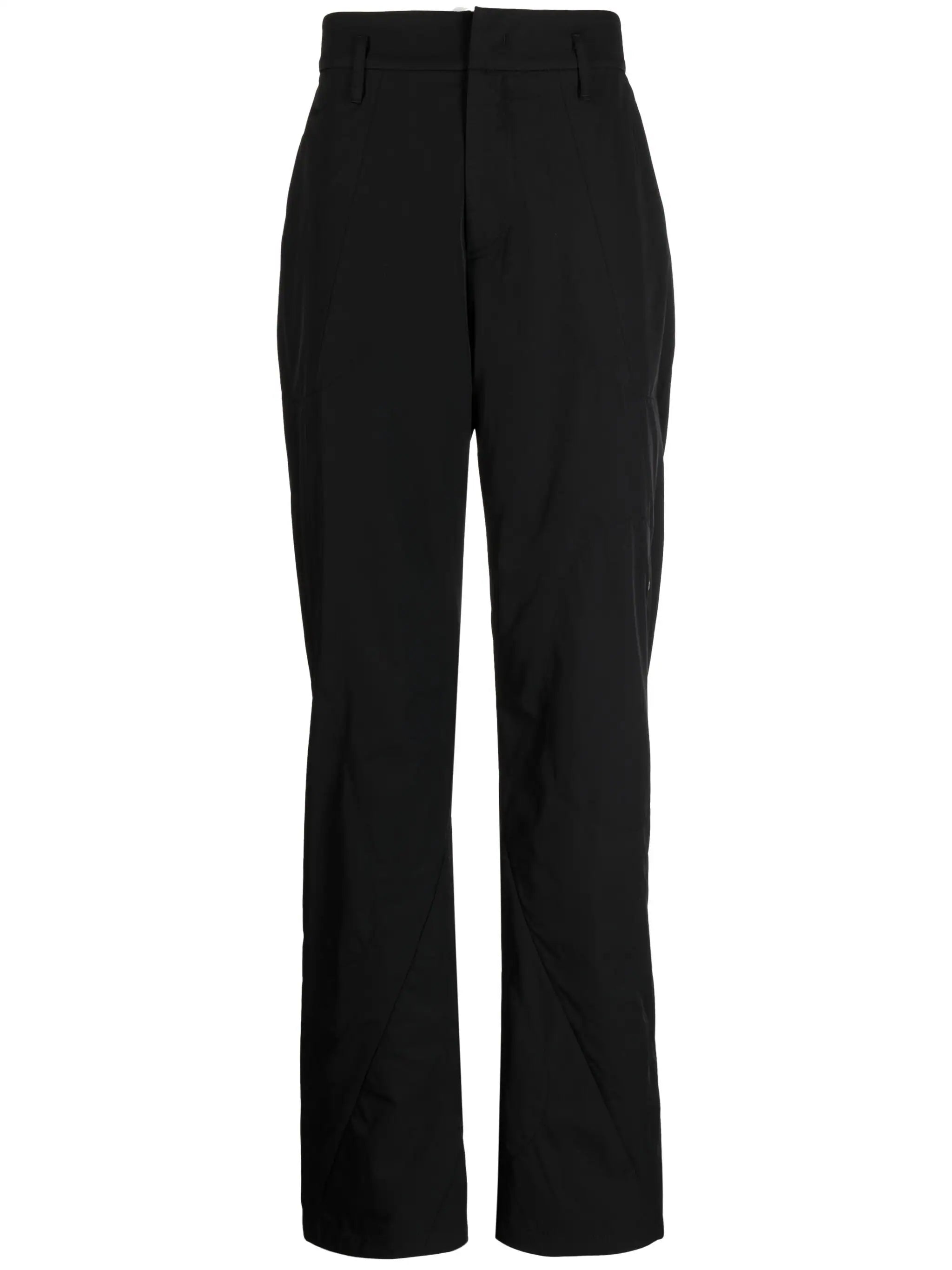 Zip-Detail High-Waist Trousers