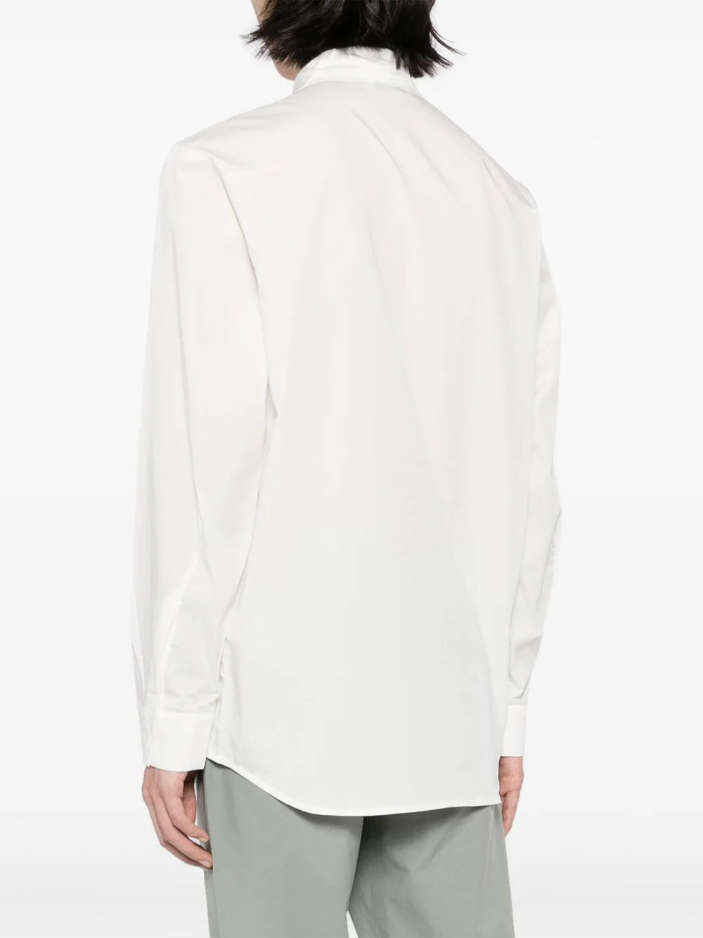 Zip-Detail Long-Sleeve Shirt