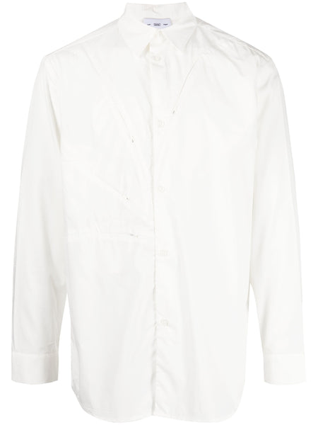 Zip-Detail Long-Sleeve Shirt