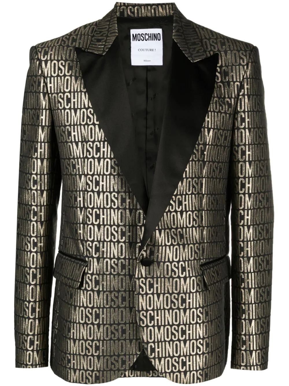 Logo-Print Single-Breasted Blazer