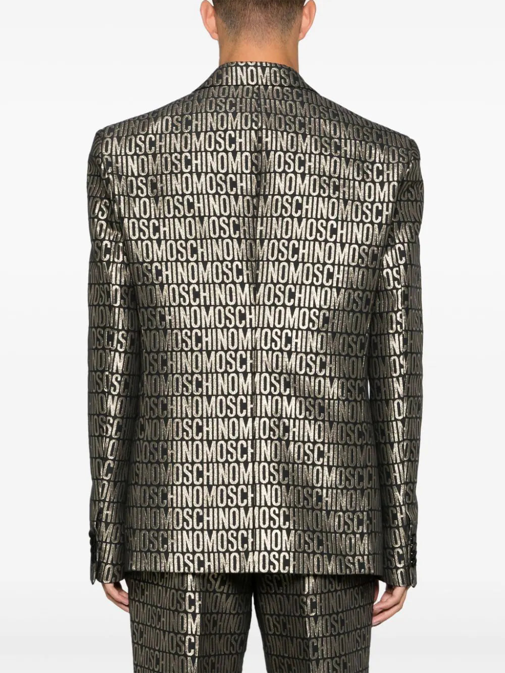 Logo-Print Single-Breasted Blazer