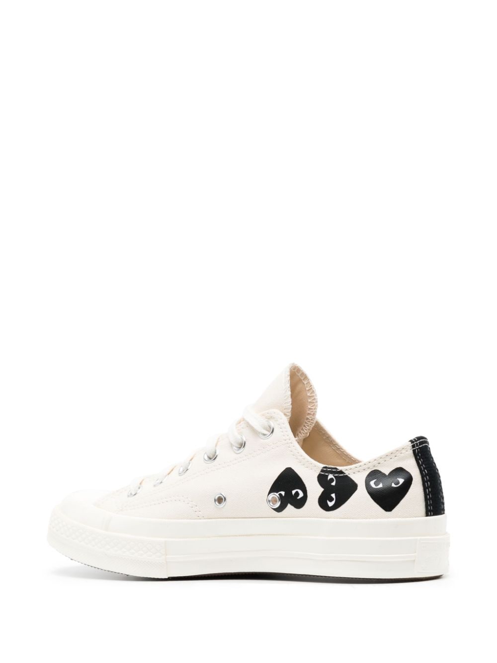 Multi Hearts-Print Low-Top Sneakers