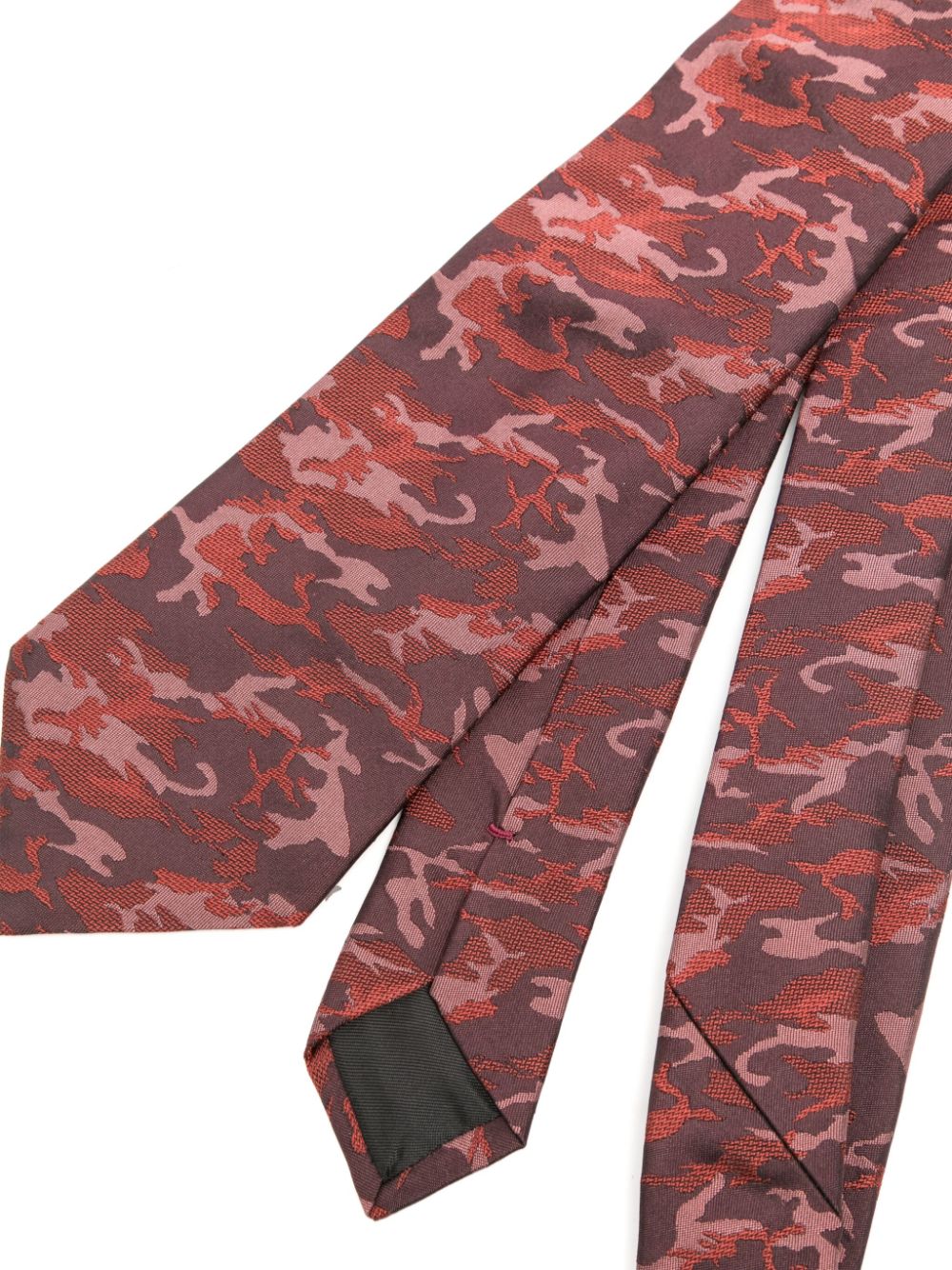 Camouflage-Pattern Silk Tie