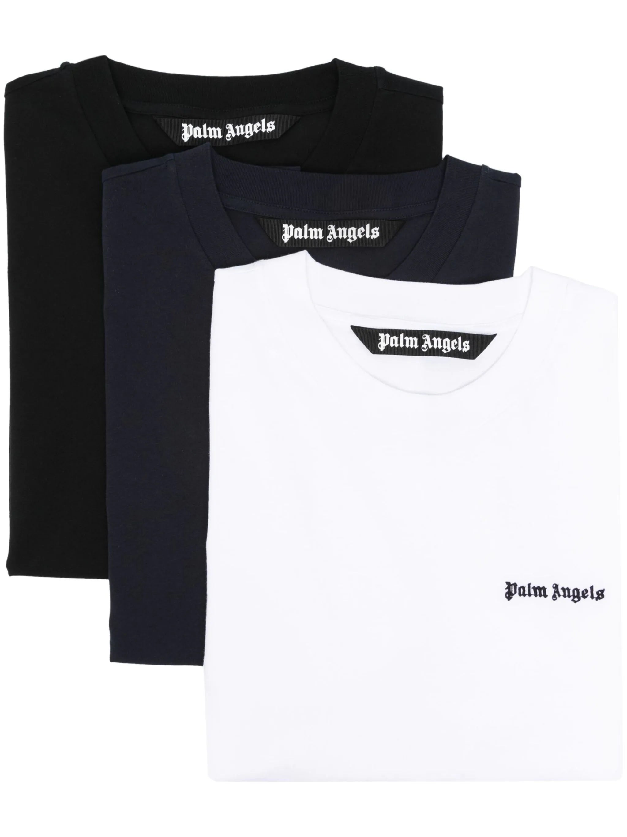 Logo-Embroidered Cotton T-Shirts (Pack Of Three)