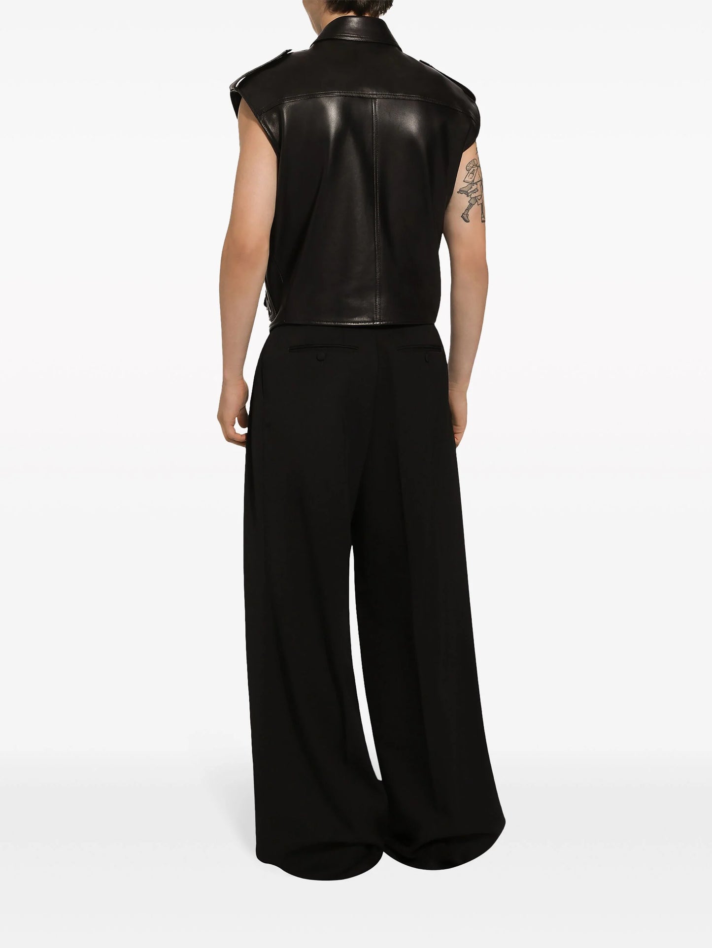 Biker Leather Gilet