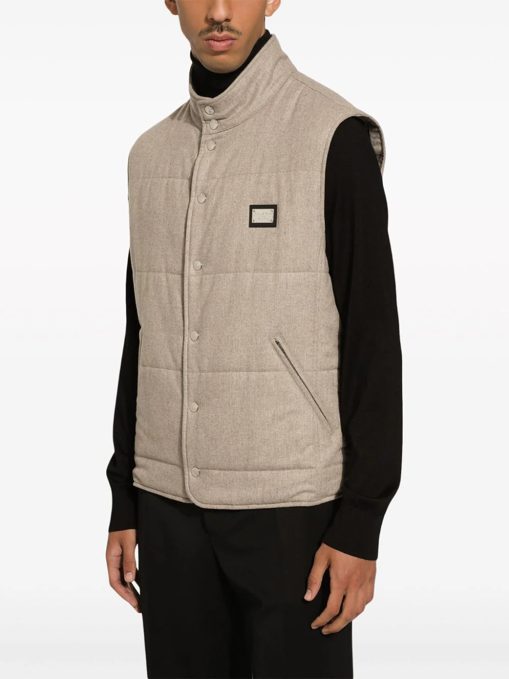 Logo-Plaque Cashmere-Blend Gilet