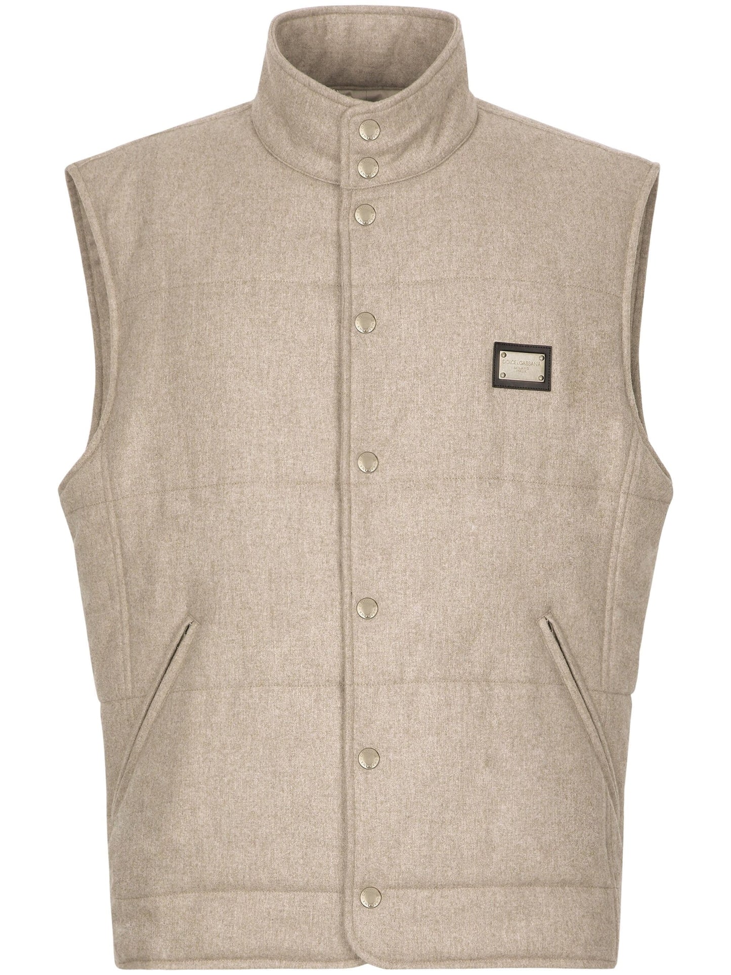 Logo-Plaque Cashmere-Blend Gilet