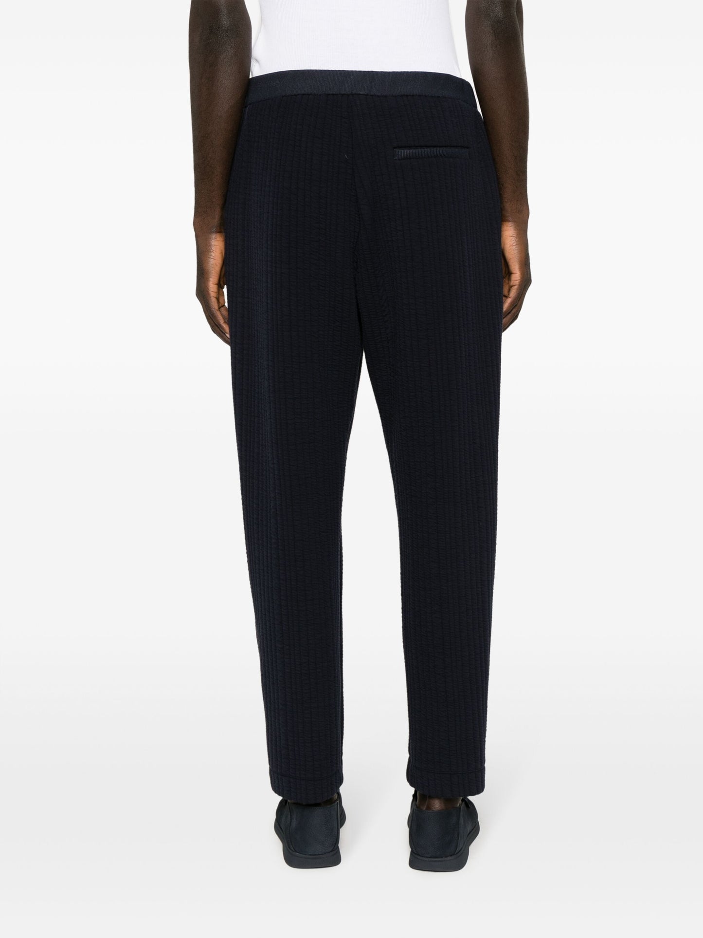 Pleated Quilted Tapered Trousers