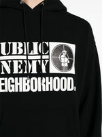 X Public Enemy Logo-Print Cotton Hoodie