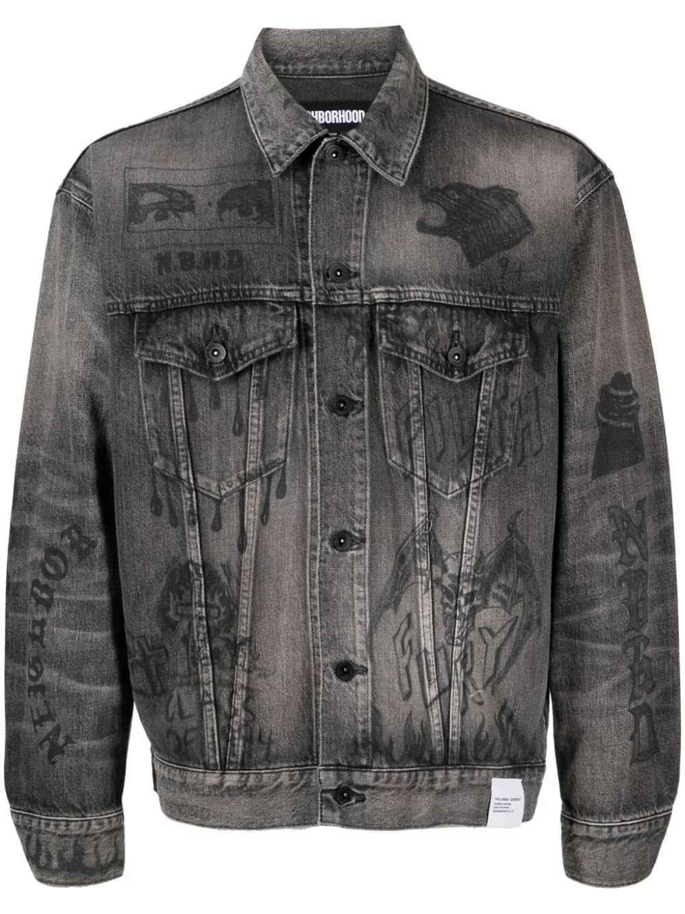 Type-3 Graphic-Print Denim Jacket