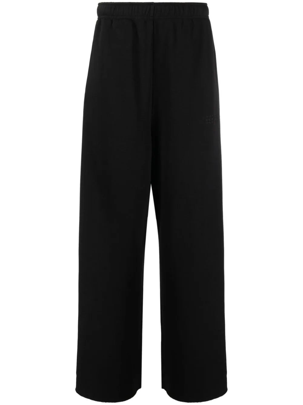 Numbers Motif-Embroidered Cotton Track Trousers