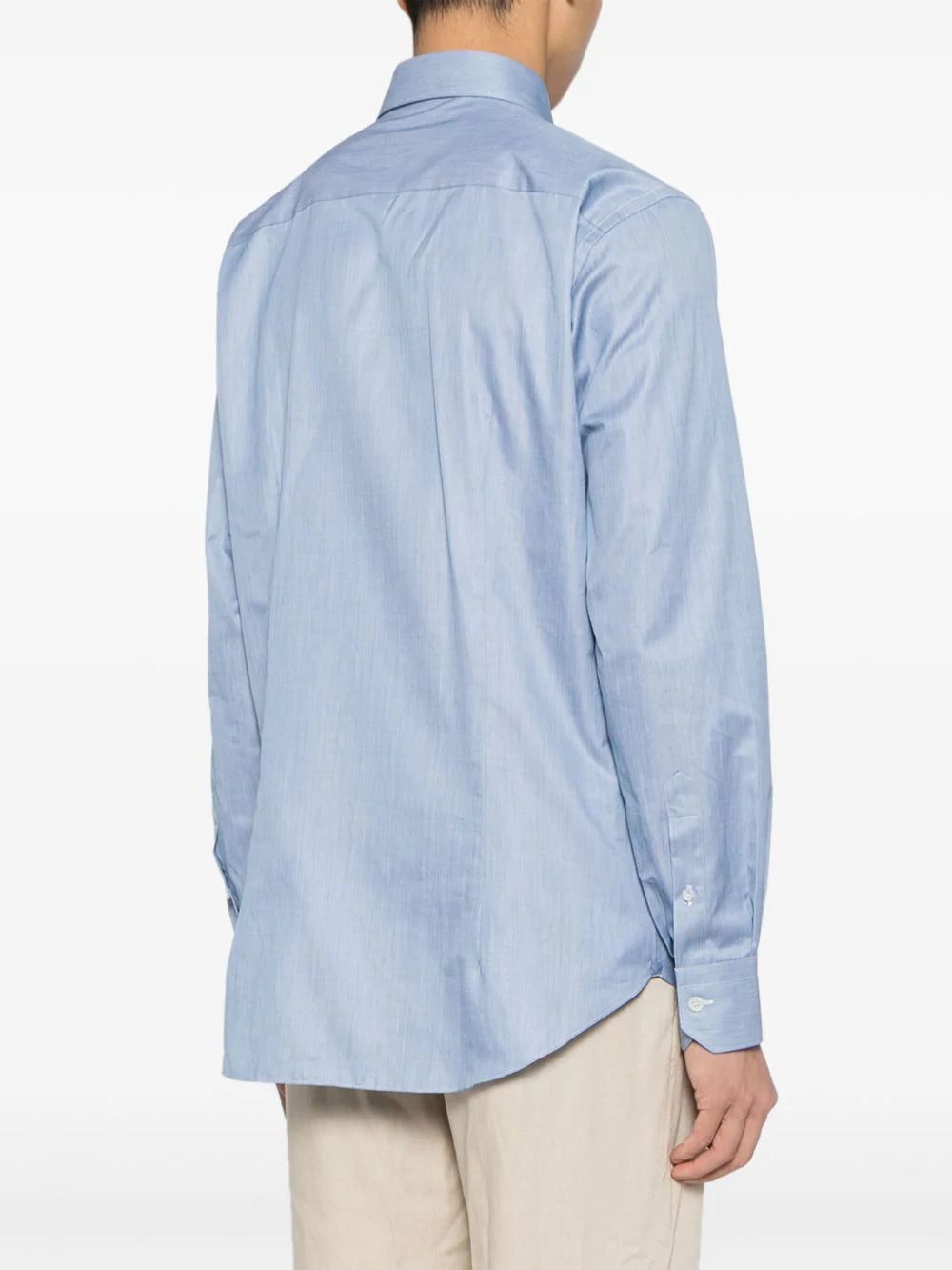 Cutaway-Collar Cotton Shirt