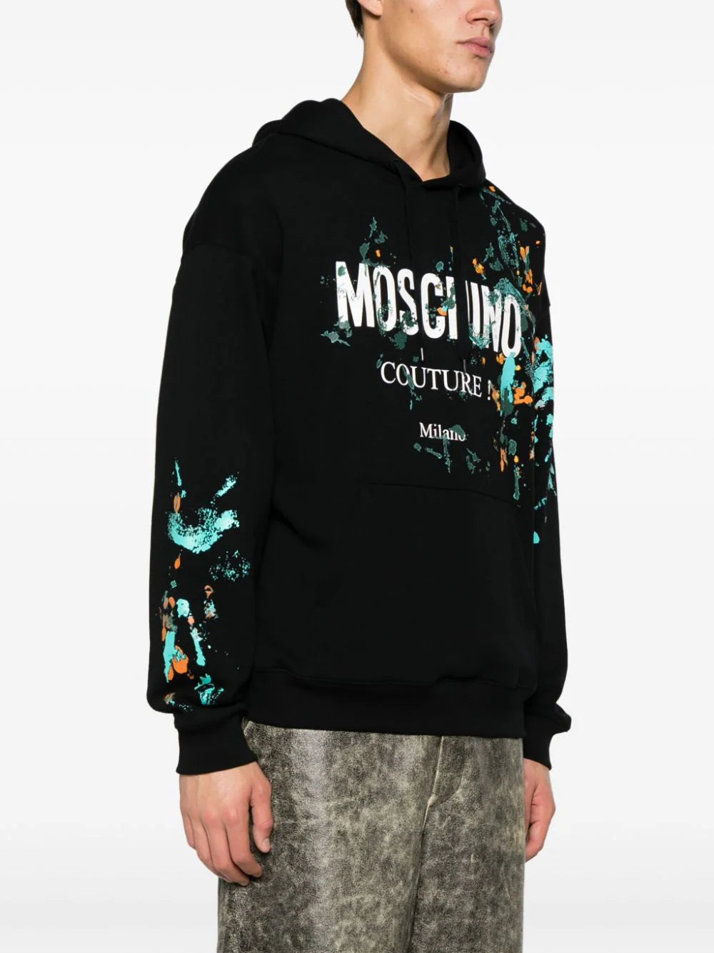 Painterly-Print Organic Cotton Hoodie