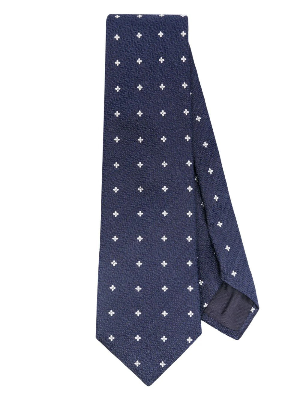 Cross-Print Silk Tie