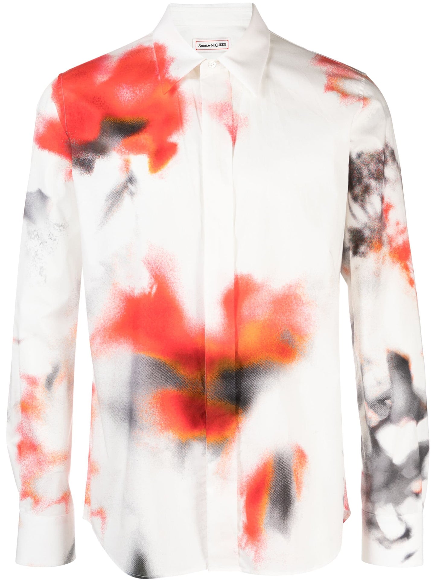 Obscured Flower Printed Shirt