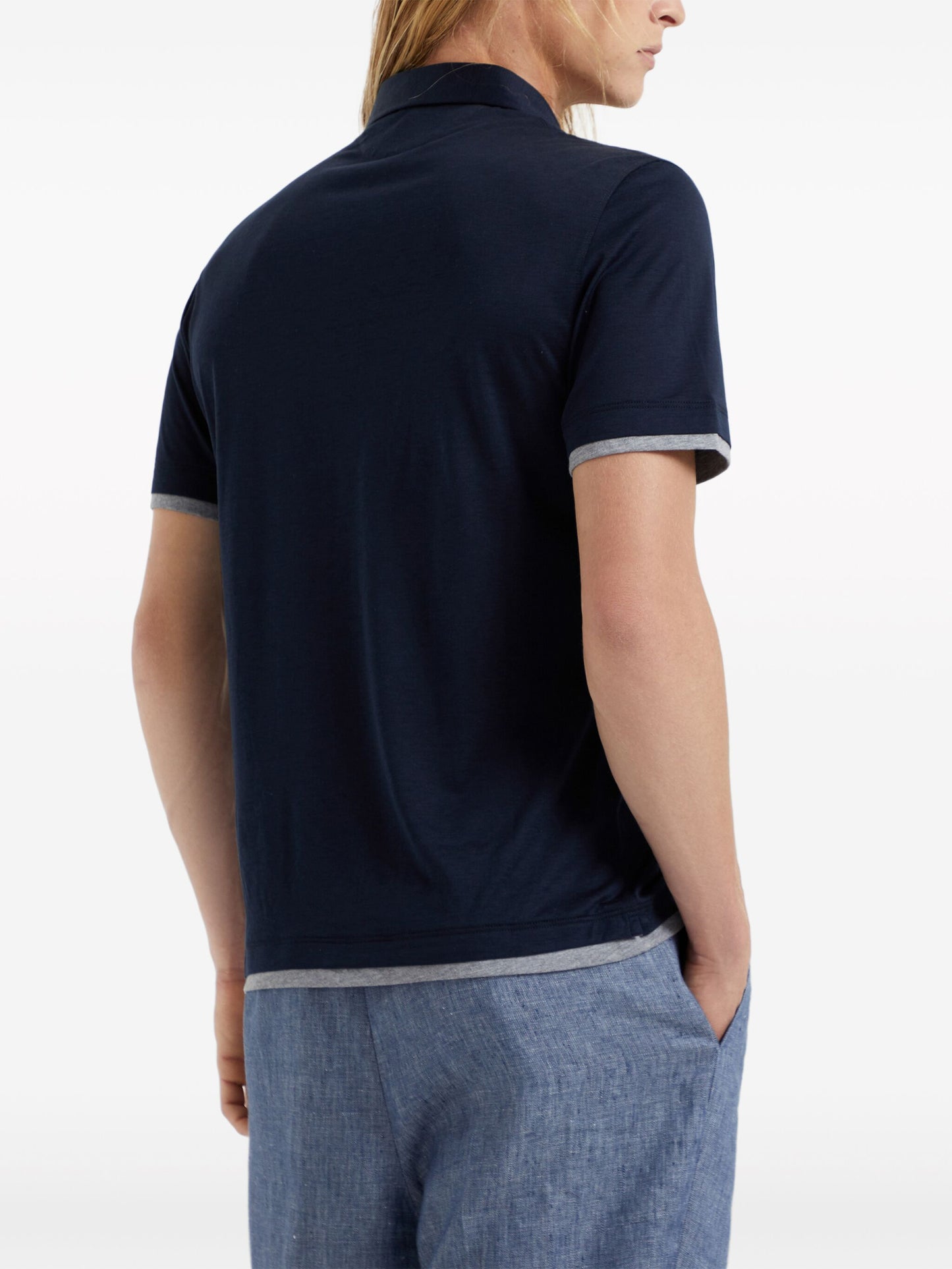 Layered-Effect Polo Shirt