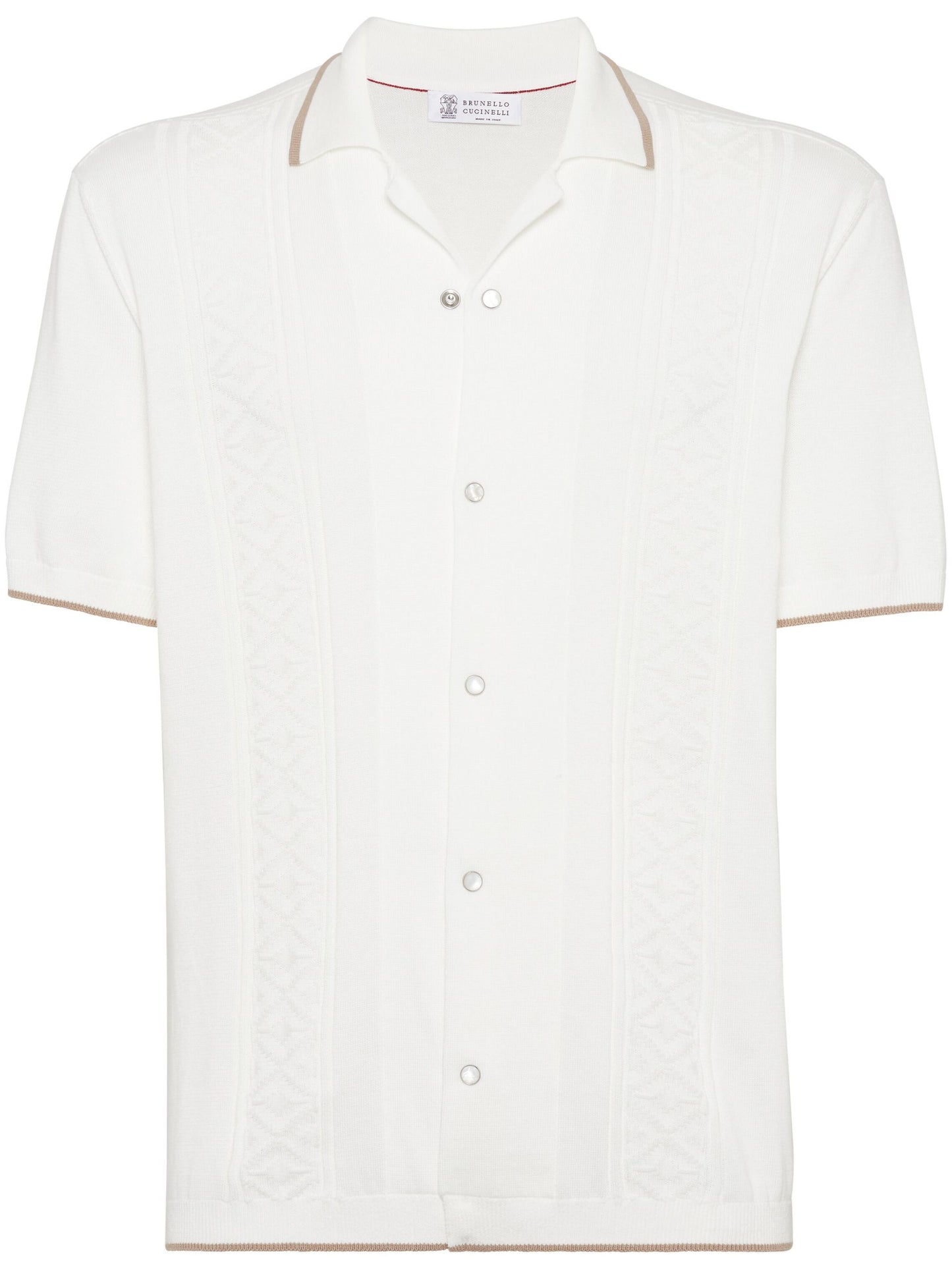 Contrasting-Trim Cotton Shirt