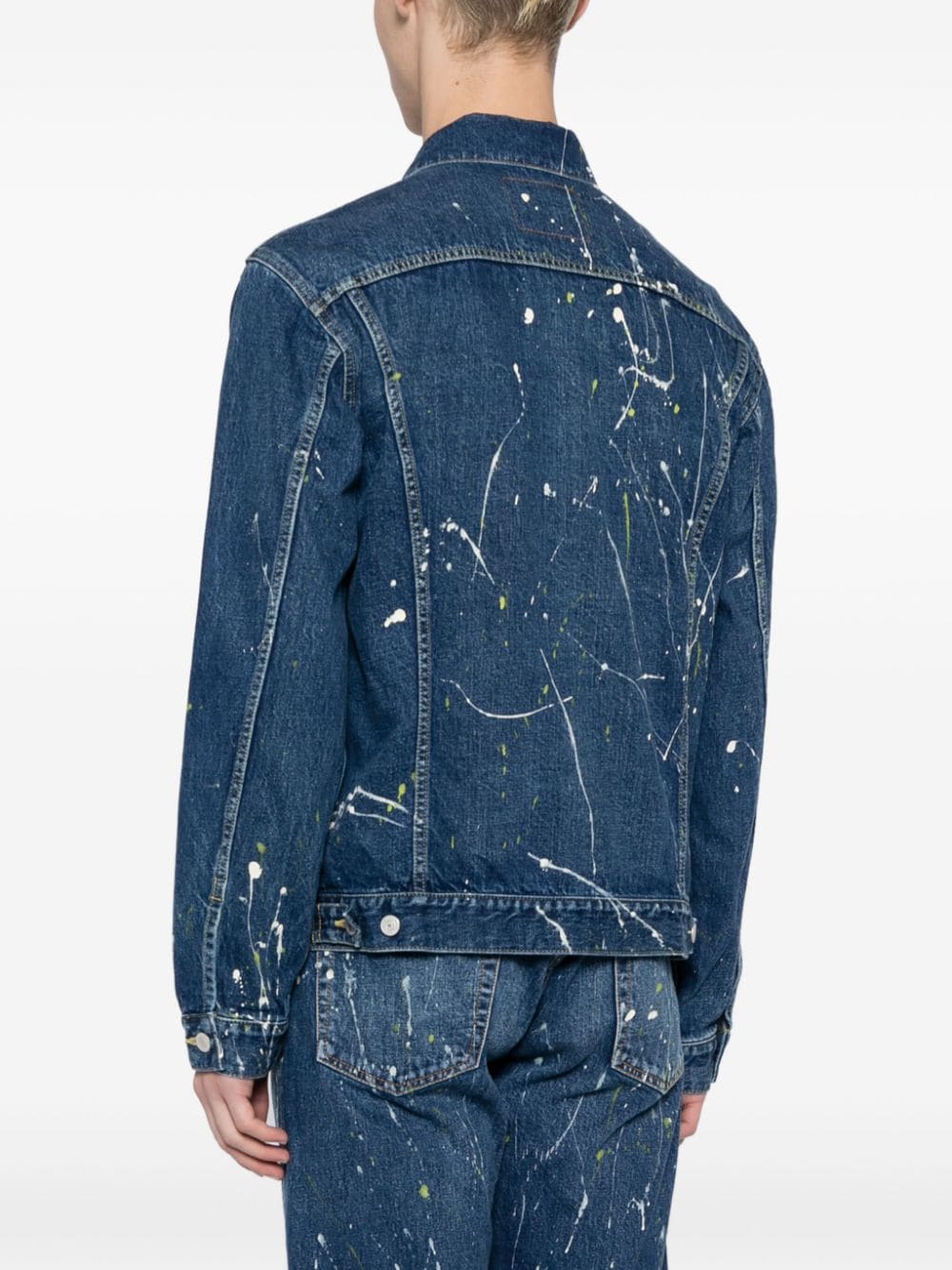 Paint-Splatter Denim Jacket