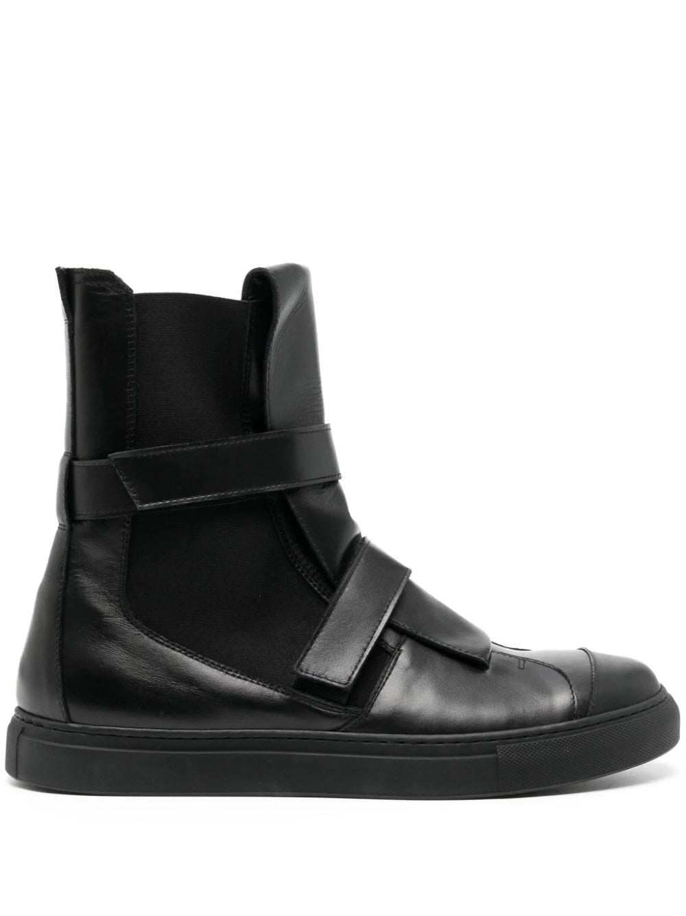 Touch-Strap High-Top Leather Sneakers