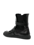 Touch-Strap High-Top Leather Sneakers