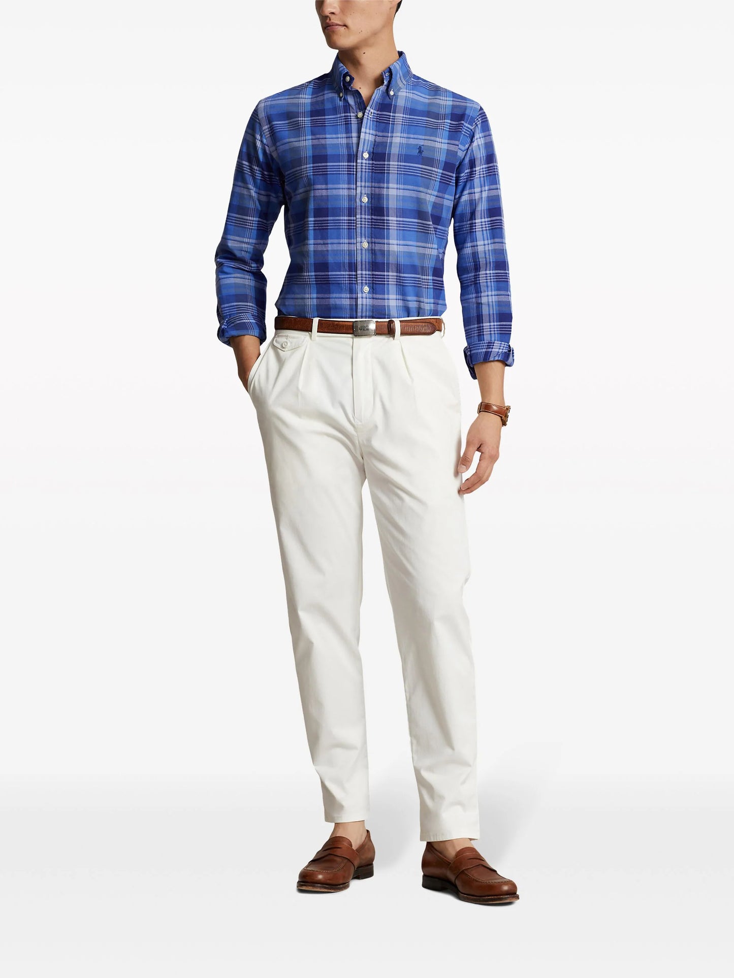 Oxford Plaid Cotton Shirt