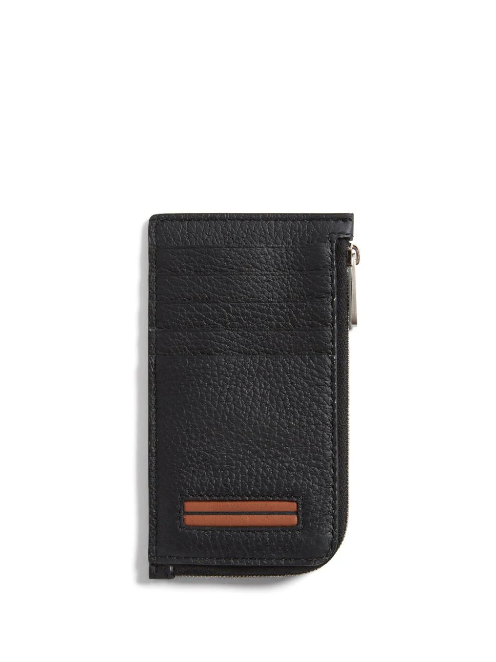 Stripe-Embellished Leather Wallet