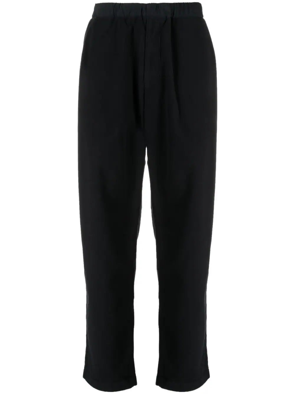 Elasticated-Waist Tapered Trousers