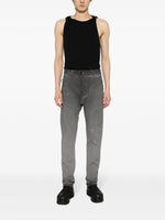 Washed Cotton Slim-Cut Trousers