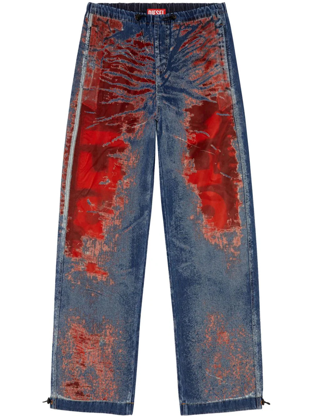 D-Martial Distressed-Effect Cotton Jeans