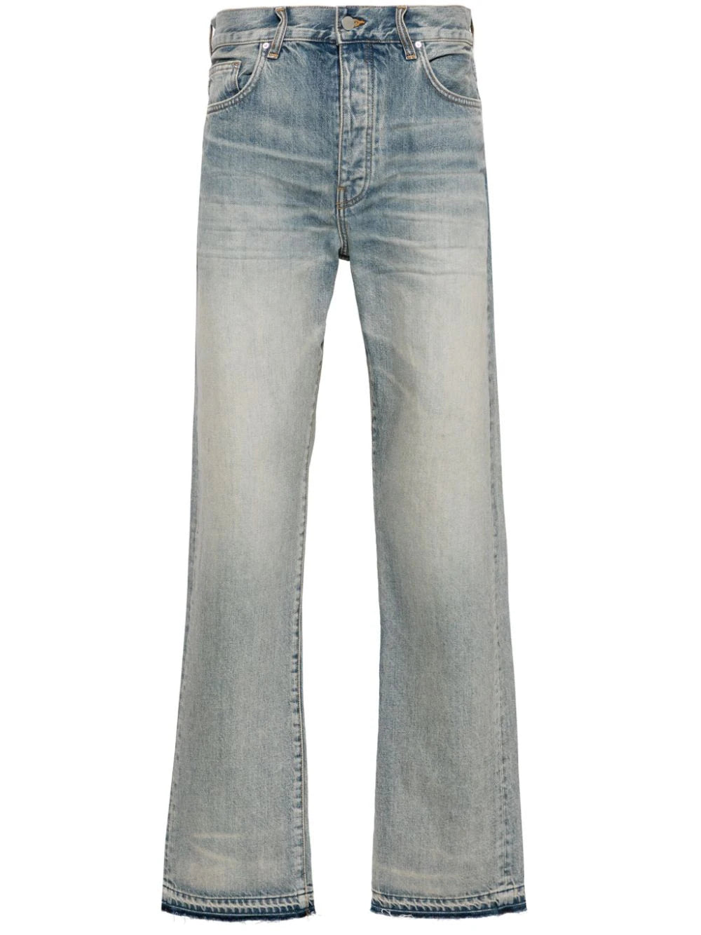 Release Hem Straight-Leg Jeans