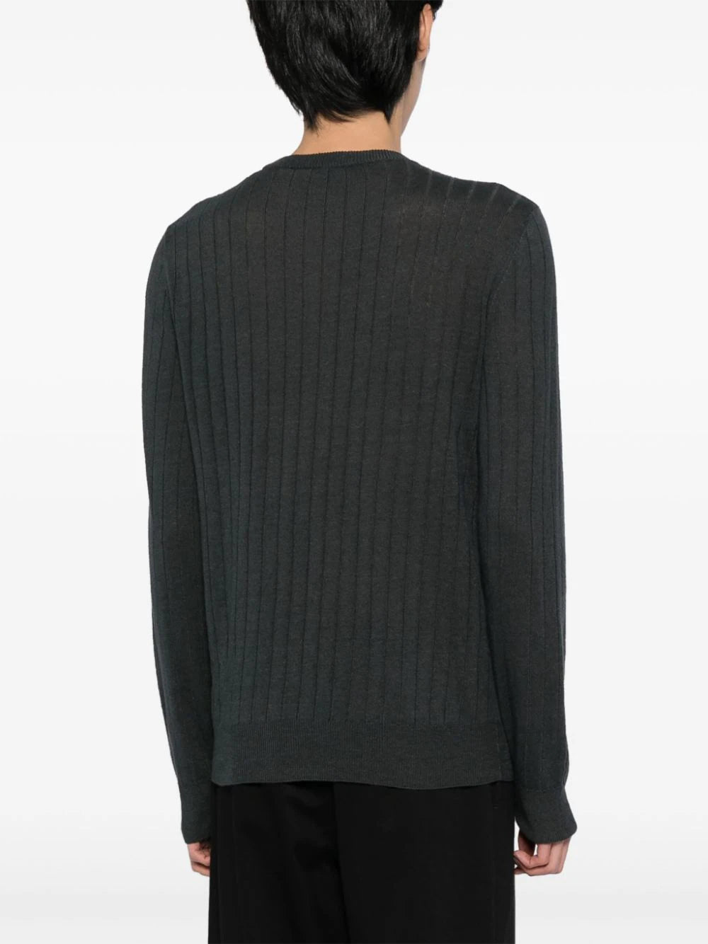 Ribbed-Knit Linen-Cotton Jumper