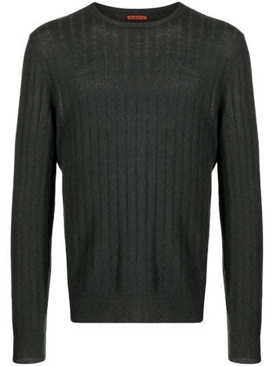 Ribbed-Knit Linen-Cotton Jumper