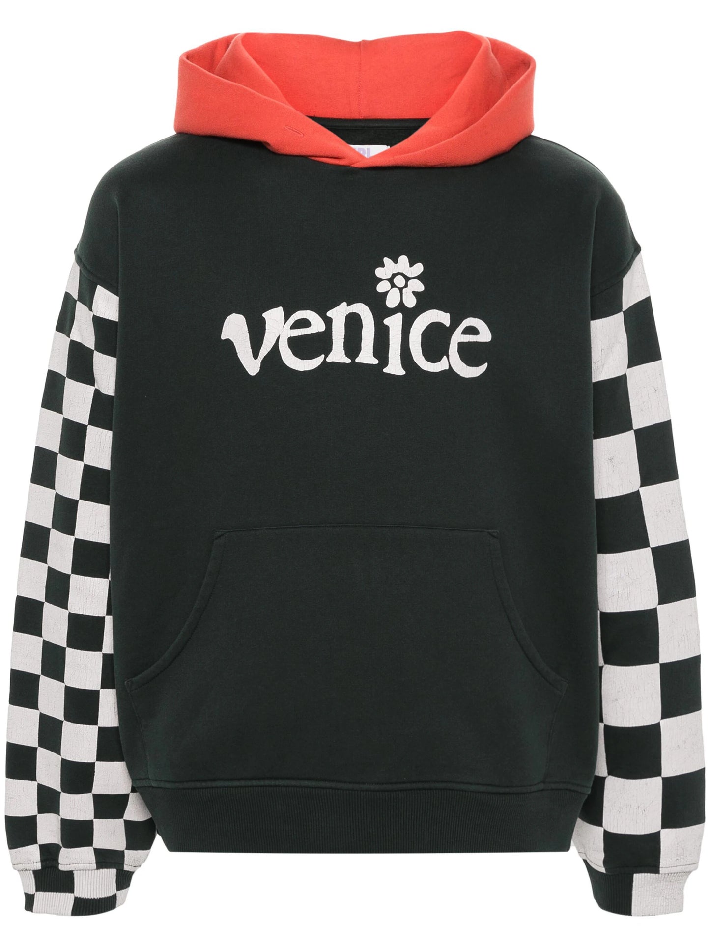 Venice-Print Colour-Block Hoodie